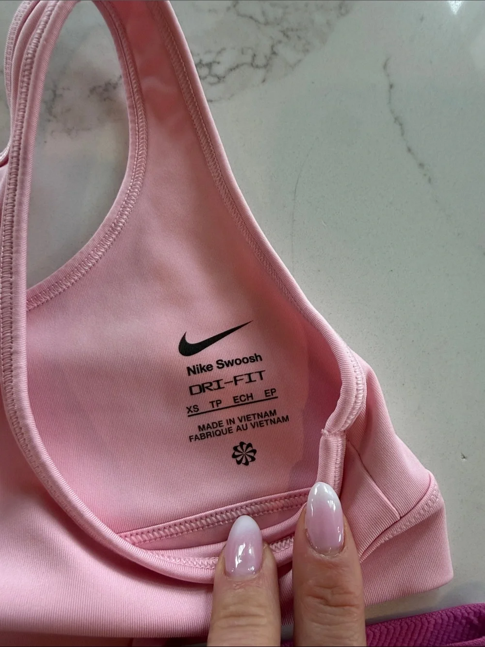 Girls Nike Pink Sports Bra & Pro Shorts Set
